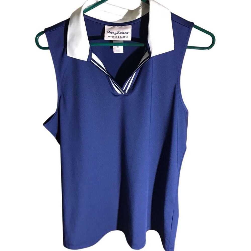 Tommy Bahama Racquet Paddle Size Large sleeveless golf blue sleeveless
